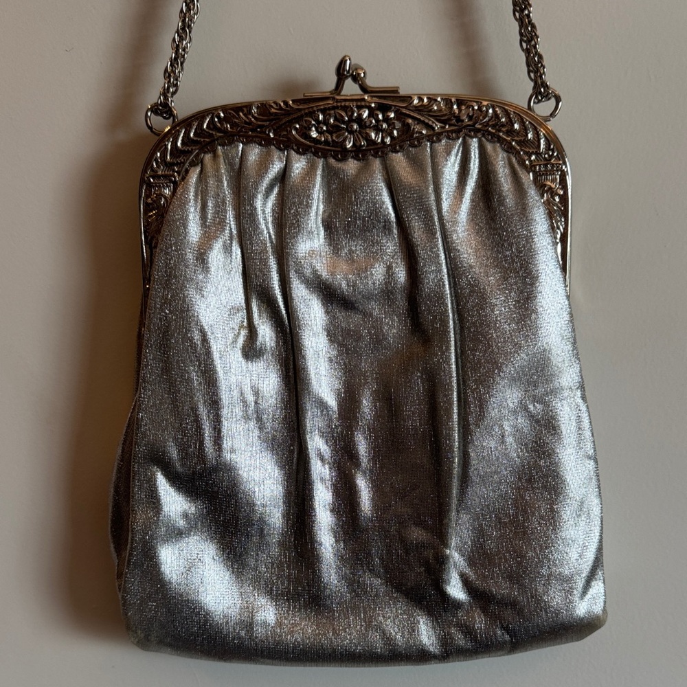 Elegant Silver Evening Bag